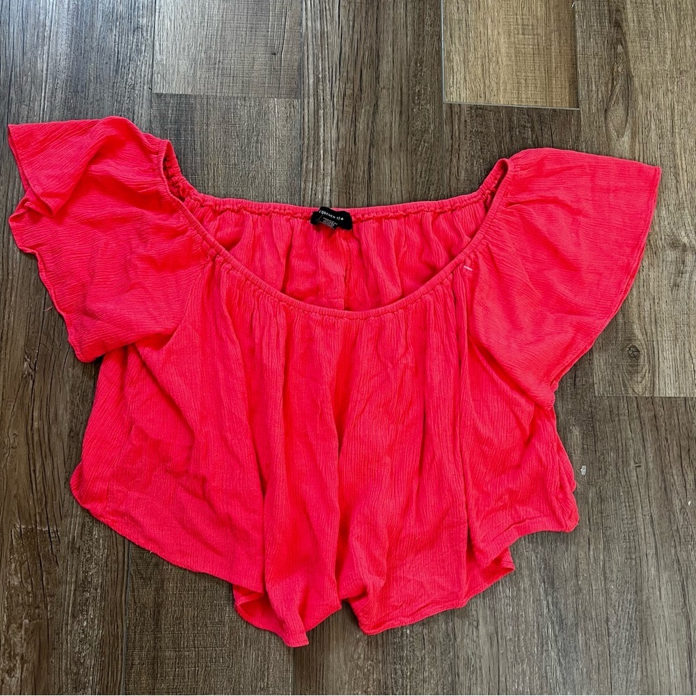 Forever21 coral cropped top